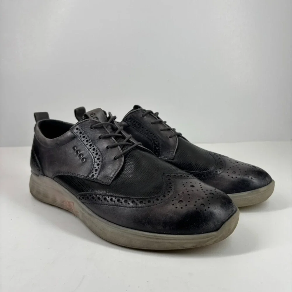 ECCO S-Classic Men's US‎ 9 Magnet Leather Brogue Wingtip Spikeless Golf Shoes